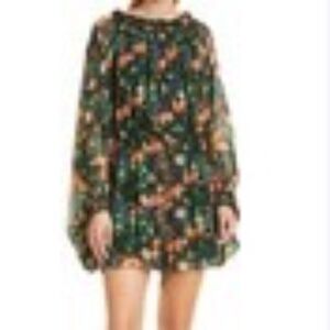 Ted Baker London Verine Blouson Romper Black / Multi-Floral, sz 6 US (sz 2 UK)